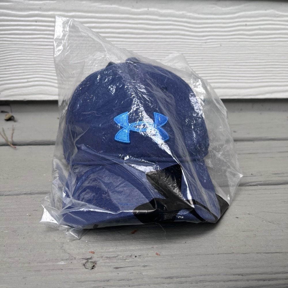 Under Armour Baseball Cap Boys OSFM Navy Blue NWT Adjustable Hat 1376712